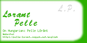 lorant pelle business card