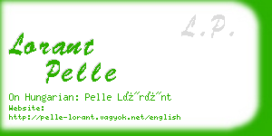 lorant pelle business card